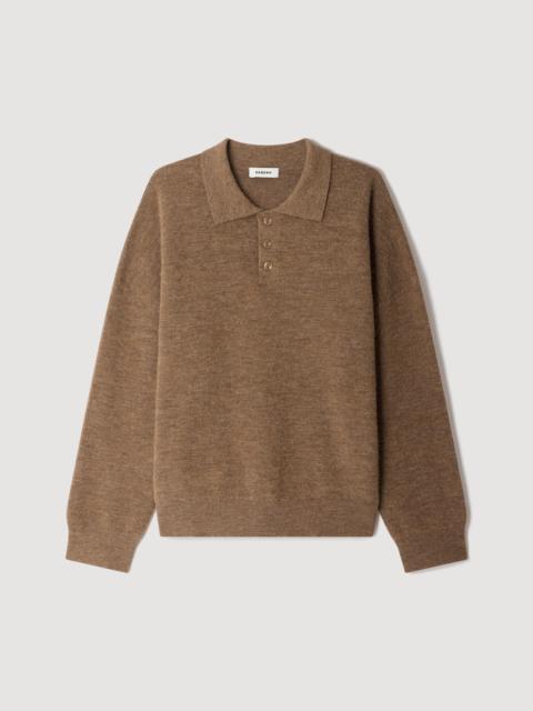 Sandro ALPACA POLO SWEATER
