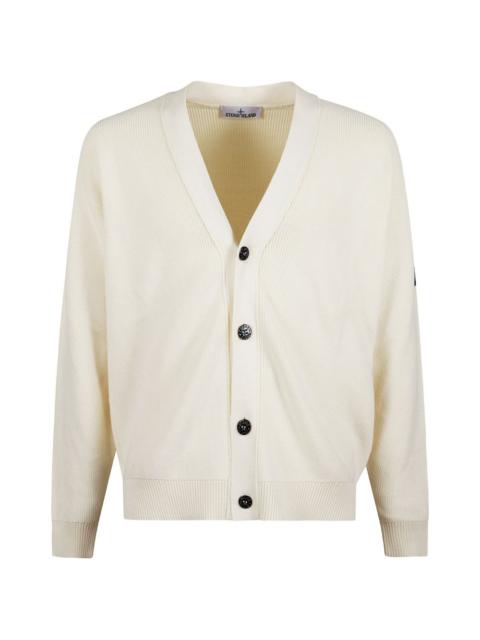 Stone Island button ribbed cardigan