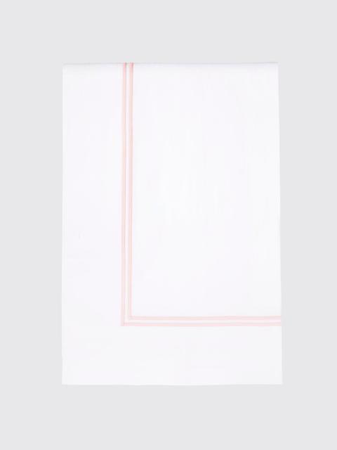 EMILIA WICKSTEAD Luisa Top Sheet in White & Powder Pink Cotton