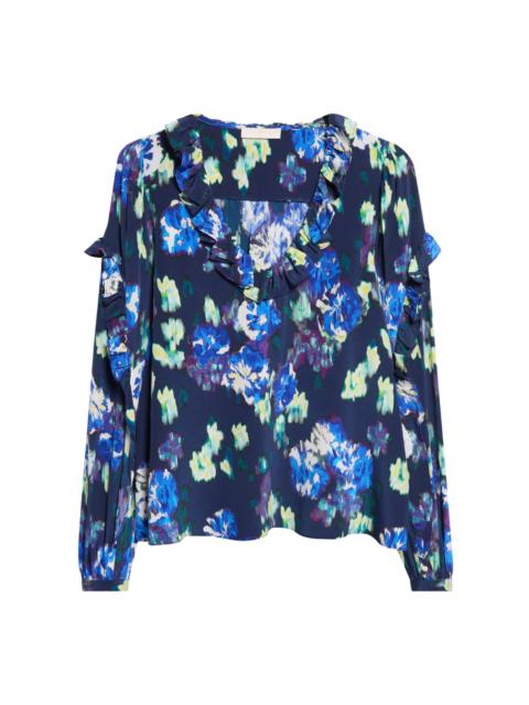 ULLA JOHNSON MARGUERITE LS SILK BLOUSE