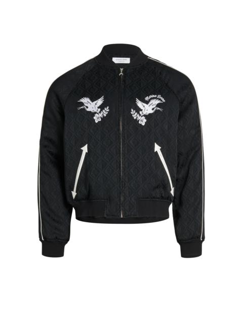 Marine Serre Jacquard Viscose Bomber Jacket