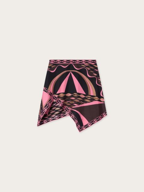 PUCCI DUNE PRINT SILK SCARF SKIRT