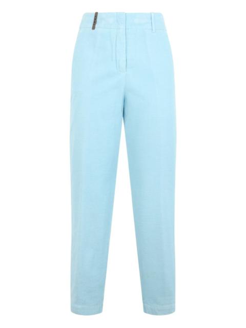 PESERICO welt-pockets high-waisted trousers