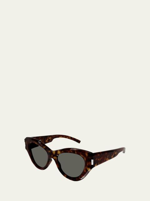 SAINT LAURENT 두꺼운 아세테이트 Cat-Eye 선글라스
