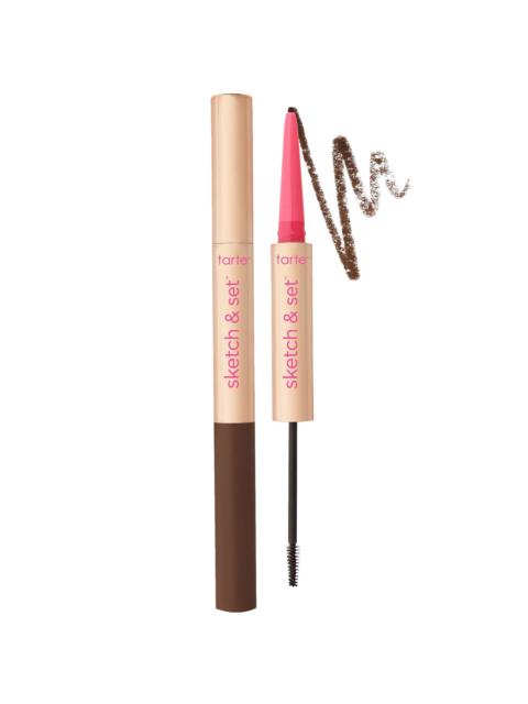Tarte Cosmetics tarte Big Ego Sketch Set Eyebrow Definer Pencil & Tinted Gel 2 piece - Dark Warm Brown
