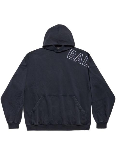 BALENCIAGA logo-print cotton hoodie