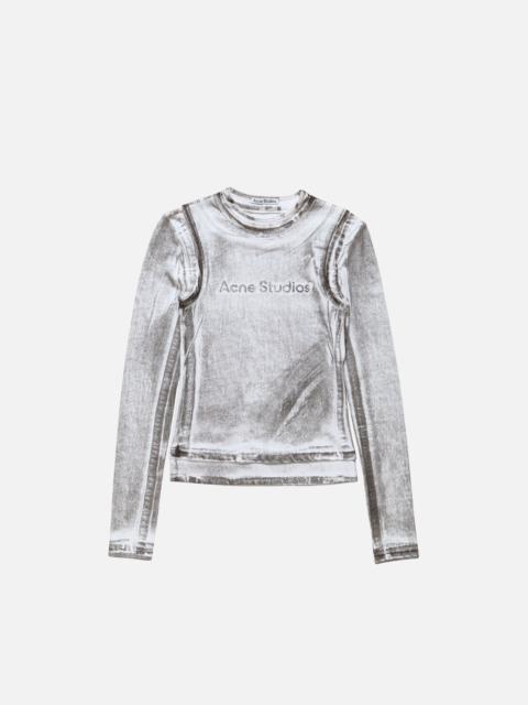 Acne Studios Layered logo t-shirt - Black/white