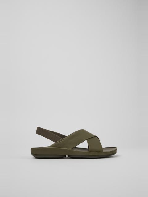 CAMPERLAB Green Leather Sandals for Women.