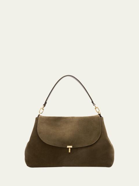 TOTEME T-Lock Suede Shoulder Bag