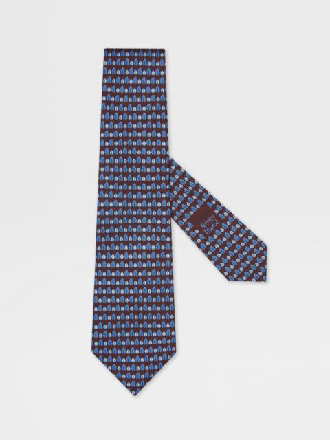 ZEGNA BURGUNDY SILK TIE