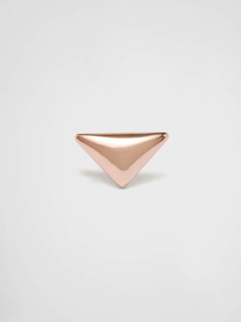 Prada Eternal Gold nano triangle mono earring in pink gold