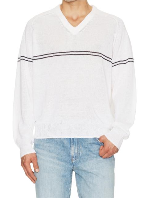 Dunst V Neck Striped Sweater