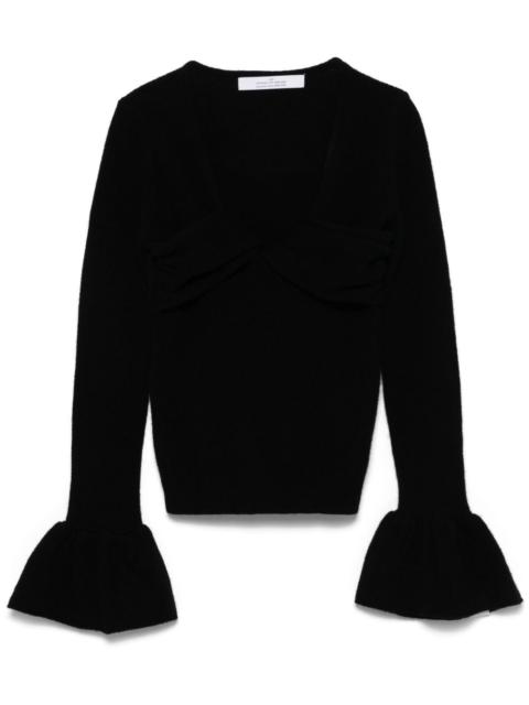 rokh cross-knitted sweater