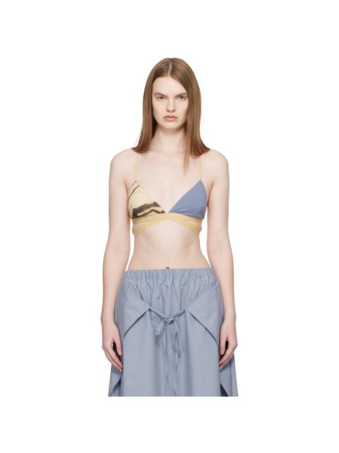 BASERANGE Blue & Beige Stay Bra