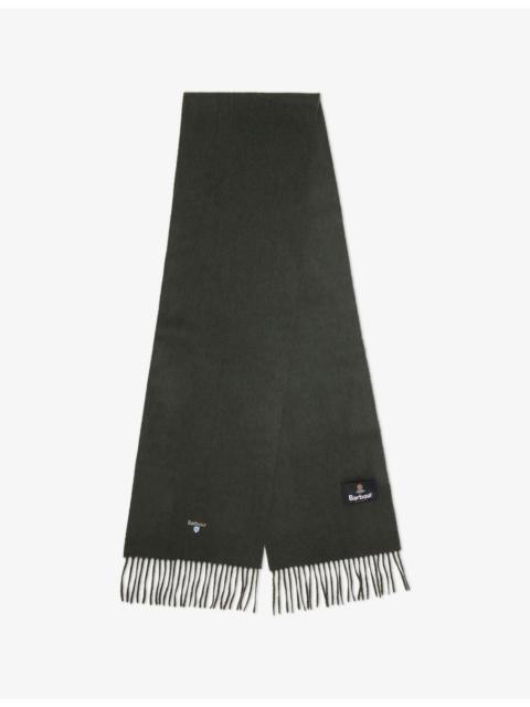 Barbour Brand-Patch Wool Scarf