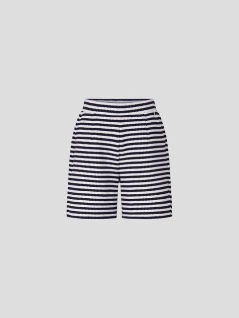 BOGNER Loro Knitted shorts in Navy blue/White
