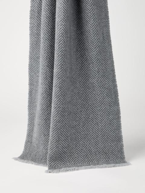 Brunello Cucinelli Cashmere chevron scarf
