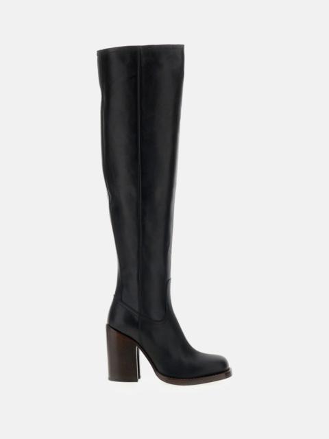 Dries Van Noten HIGH TOP BOOTS WITH WIDE HEEL
