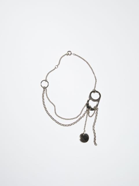 Acne Studios Can puller necklace - Antique Silver