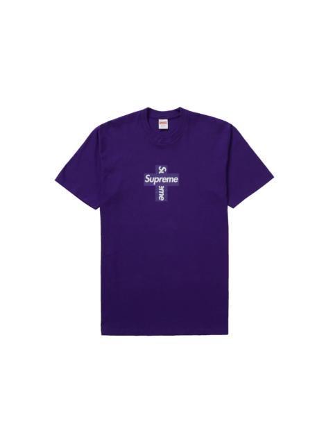 Supreme Cross Box Logo Tee Purple