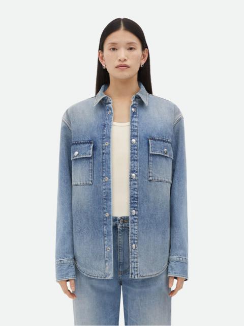 Bottega Veneta Vintage Medium Indigo Denim Shirt