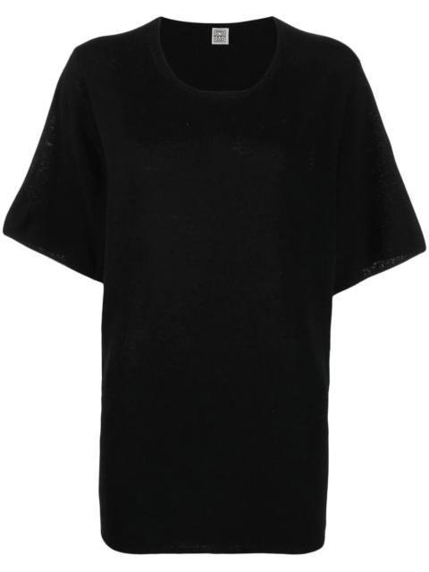TOTEME short-sleeved silk T-shirt