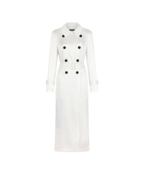 TOM FORD BELTED SILK SATIN TRENCH COAT