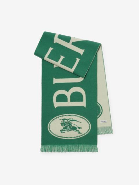 Burberry Logo Wool Scarf