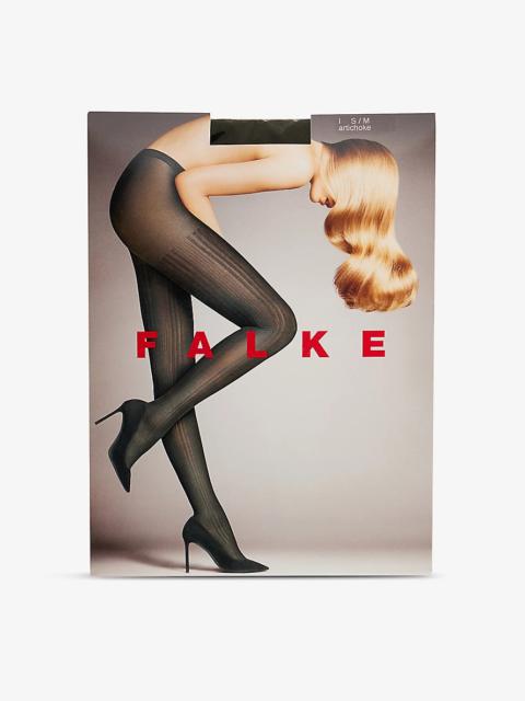 FALKE Prime ribbed-knit stretch-woven tights