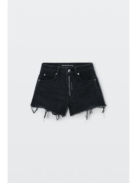 Alexander Wang crystal hotfix logo fly relaxed short
