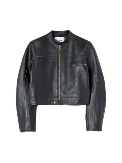 Racer zip-up leather jacket