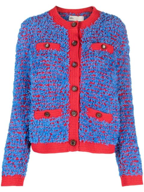 TORY BURCH ruffled button-up cardigan