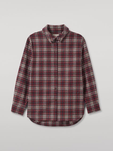 Johnstons of Elgin Clanlass Red Plaid Overshirt