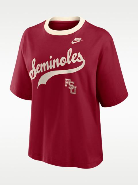 Nike Florida State Legacy Fight Song Boxy Women's Nike College T-Shirt