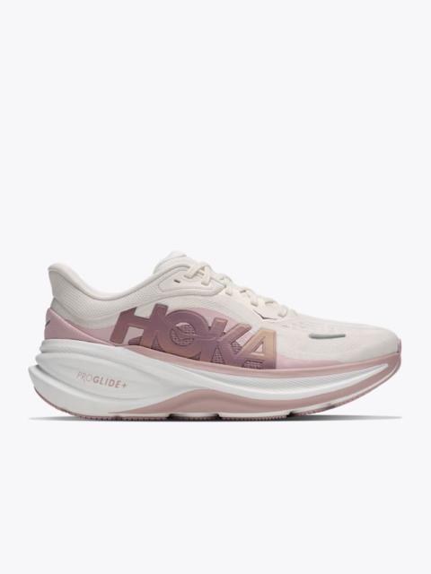 HOKA Women's Clifton PRO Shoes in Alabaster/Pink Opal