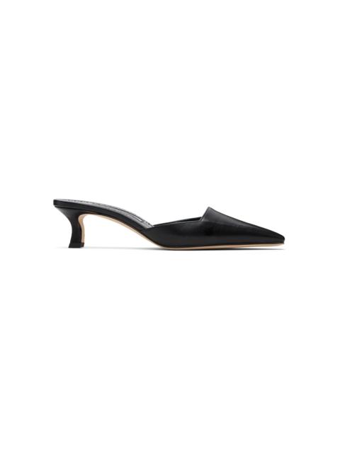 Manolo Blahnik Black Moiramu Heeled Sandals
