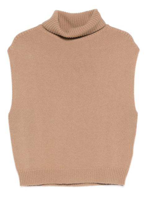 Allude roll-neck vest