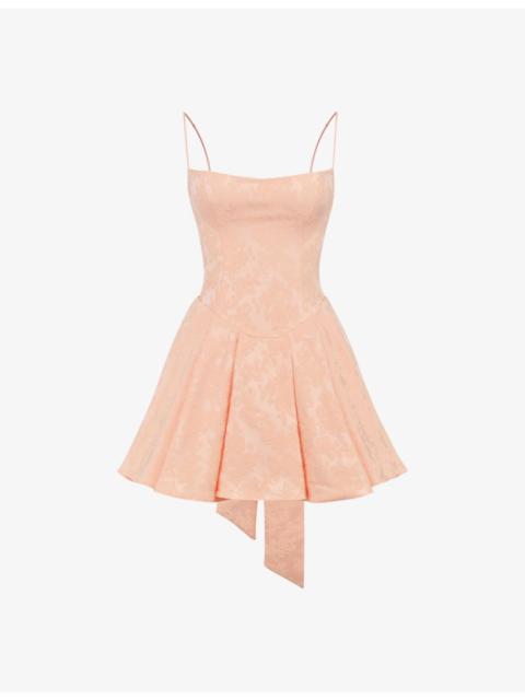 House of CB Rosalinda floral-jacquard woven mini dress