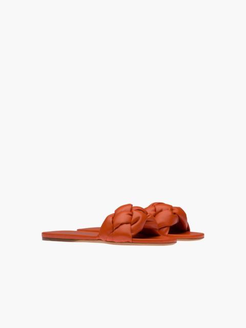 Flat nappa leather sandals