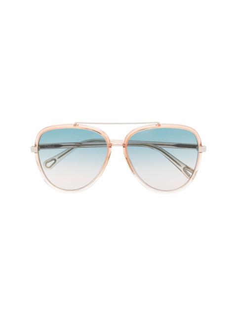 Chloé pilot-frame tinted sunglasses