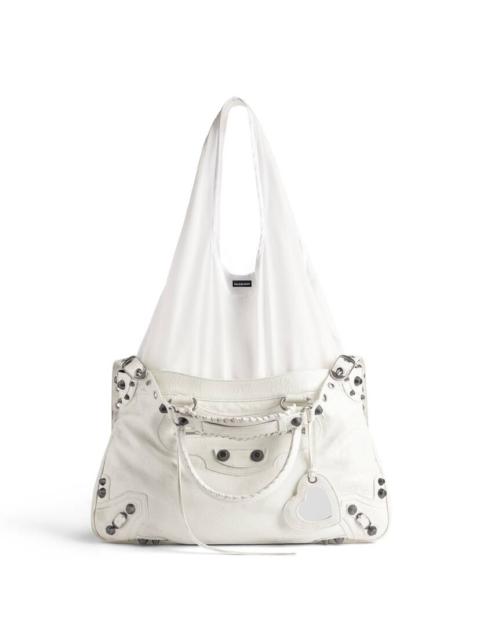 BALENCIAGA Women's Le Cagole Tote Xl Plus  in White