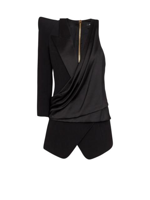 Balmain Asymmetric dress with structured shoulder