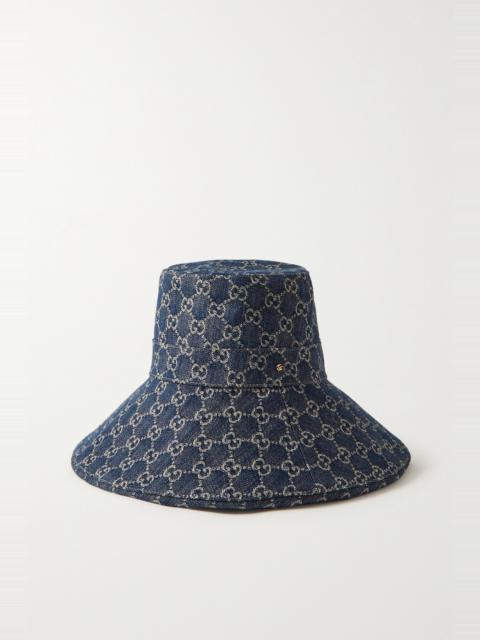 GUCCI + NET SUSTAIN organic denim-jacquard hat