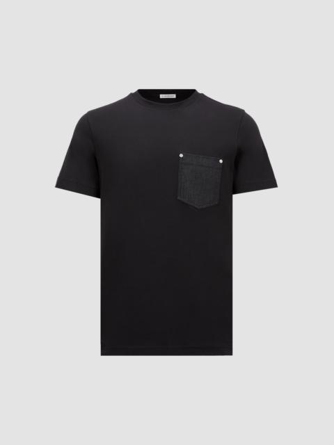 Moncler Cotton & Denim T-Shirt with Pocket