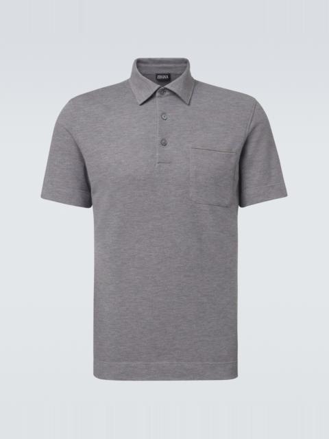 ZEGNA Cotton piqué polo shirt