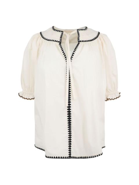 ULLA JOHNSON Ruby puff-sleeve blouse