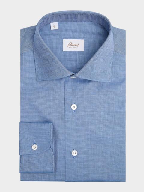 Brioni Men's Cotton Tic Weave Classic-Fit Dress Shirt