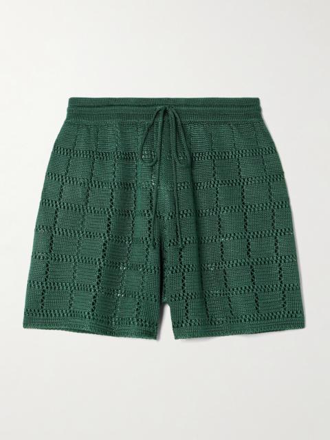 CALLE DEL MAR Open-knit Shorts