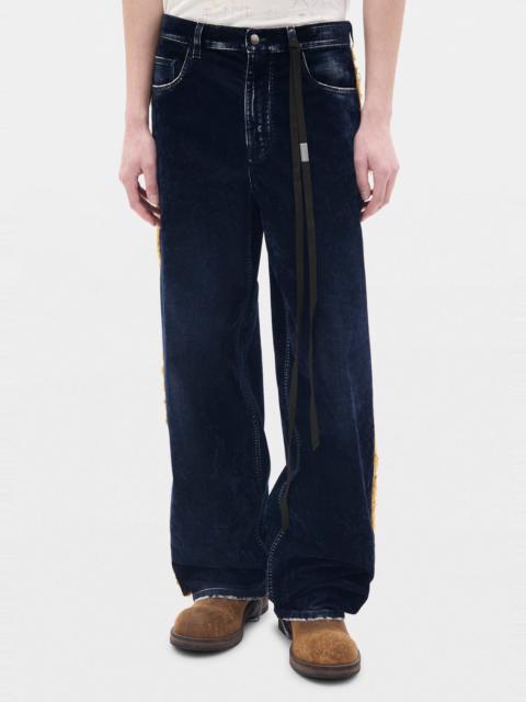 Ann Demeulemeester Hanno 5 Pockets Straight Leg Loose Trousers With Side Bands