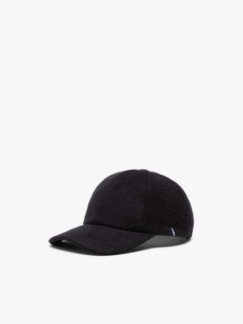 Mackintosh TIPPING BLACK WOOL & CASHMERE BASEBALL CAP